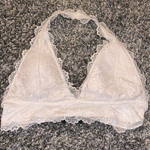 White Halter Bralette